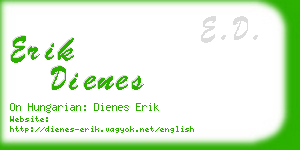 erik dienes business card